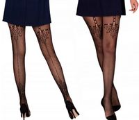 Kabaretkowe Rajstopy Imitujące Pończochy - Arsilin LivCo Corsetti S-L (uniwersalny)