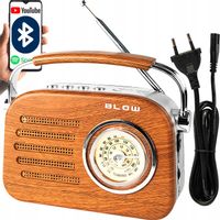 RADIO KUCHENNE RETRO BUDOWLANE PRZENOŚNE SIECIOWE BLUETOOTH FM NA BATERIE