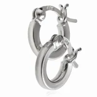 DELIKATNE SREBRNE KOLCZYKI KOŁA KÓŁKA KÓŁECZKA 1CM KWADRATOWY PRZEKRÓJ