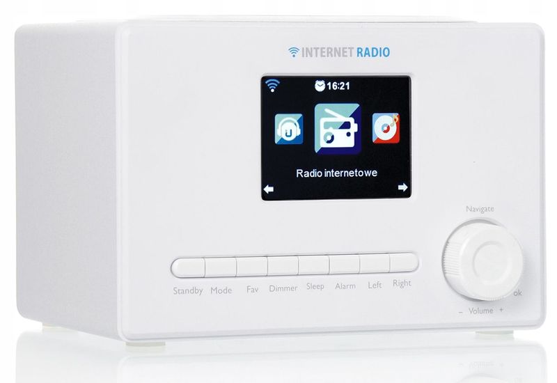 Radio internetowe Art 3.2" LCD Wifi1002, białe zdjęcie 1