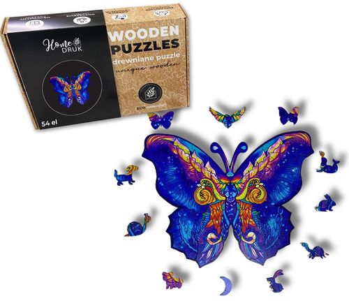 Puzzle Drewniane dla dzieci i dorosłych Motyl 2 Butterfly 2 na Arena.pl