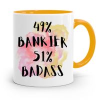 Dla Bankiera Kubek Żółty Na Prezent Na Urodziny Z Nadrukiem Ze Zdjęciem
