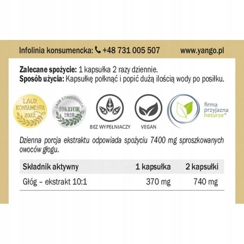 YANGO GŁÓG 90K TRAWIENIE KRĄŻENIE KREW TKANKI na Arena.pl