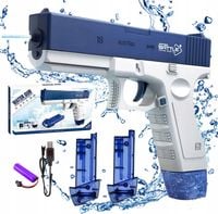 ELEKTRYCZNY AUTOMATYCZNY PISTOLET NA WODĘ DWA MAGAZYNKI GLOCK KARABIN