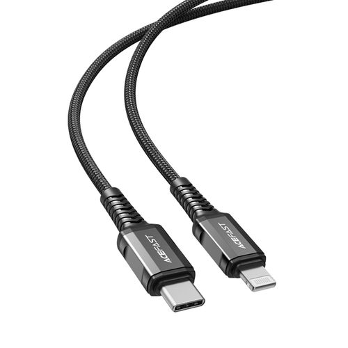 kabel przewód mfi do iphone usb-c - lightning 30w 3a 1.2m czarny na Arena.pl