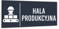 Tabliczka na drzwi HALA PRODUKCYJNA Aluminium ATRACYTOWA NADRUK UV