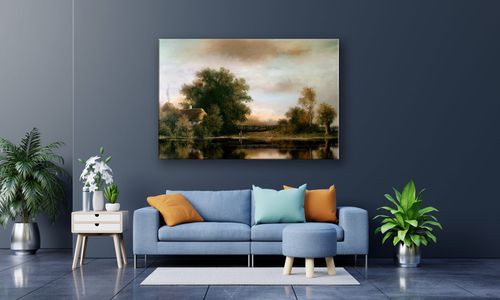OBRAZ NA PŁÓTNIE 110 Wieś 90x60cm na Arena.pl
