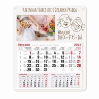 KALENDARZ  BABCI I DZIADKA z ramką na zdjęcie 7 wzorów