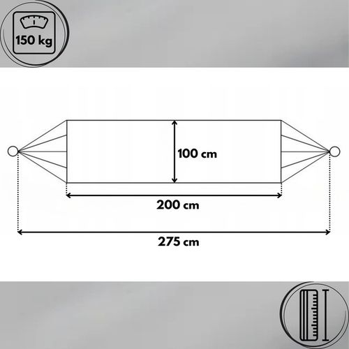 HAMAK OGRODOWY TURYSTYCZNY BOHO MOCNY 100x200cm 150kg + TORBA na Arena.pl