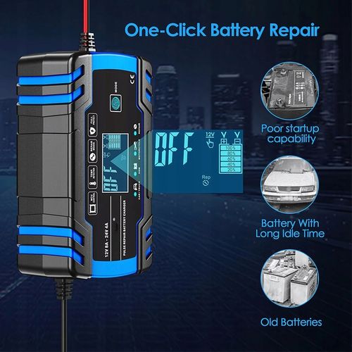 MOCNY INTELIGENTNY PROSTOWNIK ŁADOWARKA DO AKUMULATORA 12V 24V 8A In_Stock na Arena.pl