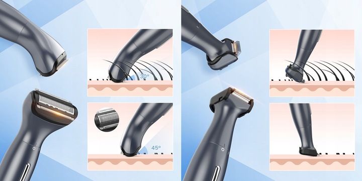 DEPILATOR DO CIAŁA NÓG TWARZY TRYMER DO NOSA BRWI BIKINI GOLARKA DAMSKA zdjęcie 7