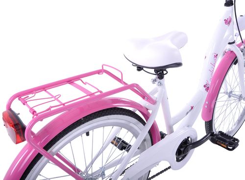 Rower Kozbike Junior 24 biało-różowy 3 biegi na Arena.pl