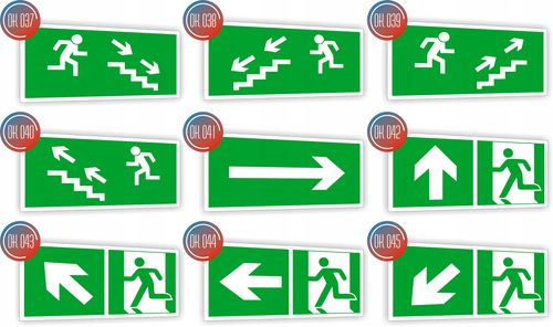 Tabliczka ewakuacyjna informacyjna z nadrukiem 20x10 cm exit na Arena.pl