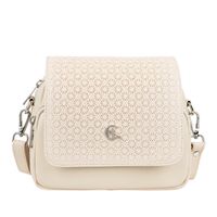 Torebka skórzana damska Canaletto kremowa z tłoczeniem TD655s248t12