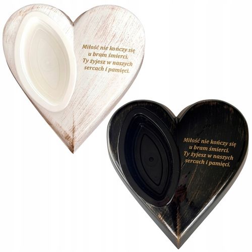 SERCE na Grób z Napisem RÓŻNE KOLORY Podstawa na Stroik Wzór na Arena.pl