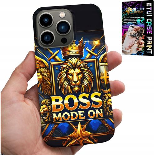 ETUI DO IPHONE 15 PRO MAX - BOSS LEW Z KORONĄ NA TARCZY CASE + FOLIA na Arena.pl