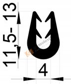 Uszczelka Krawędziowa B-309 Typ U Rant 2-3mm - 5M