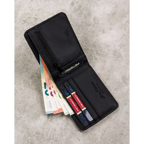 modny portfel męski w czarnym kolorze z systemem rfid - peterson na Arena.pl