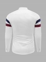 KOSZULA MĘSKA ZE STÓJKĄ W PASKI BIAŁA CASUAL SHEIN XL