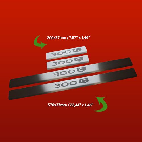 Listwa progowa CHRYSLER 300C MK1 300 C Stal nierdzewna 304 mat 4szt na Arena.pl