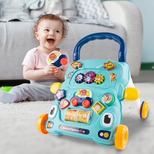 CHODZIK PCHACZ AUTKO ZABAWKA EDUKACYJNA INTERKATYWNA SORTER RUCHOME KLOCKI na Arena.pl