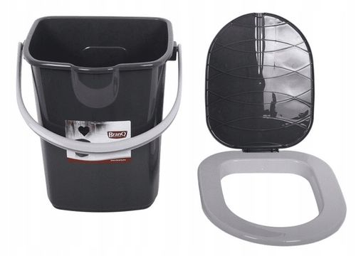 TOALETA TURYSTYCZNA PRZENOŚNA 22L WIADRO WC KIBEL Z DESKĄ UCHWYT + WORKI na Arena.pl