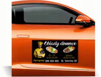 Magnes na auto reklama magnetyczna 60x30 DOMOWE OBIADY duży wybor wzorów