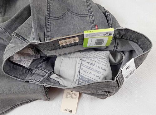 Męskie jeansy Levi's 512 -Slim Taper Stretch 288331207 szare Levisy W34/L30 na Arena.pl