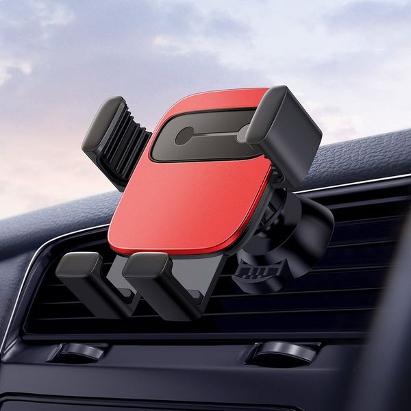 Baseus Cube grawitacyjny uchwyt samochodowy na kratkę wentylacyjną nawiew na telefon czerwony (SUYL-FK09) na Arena.pl
