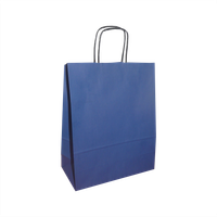Torba papierowa 32 x 12 x 41 cm, 50 szt. niebieska AWIH