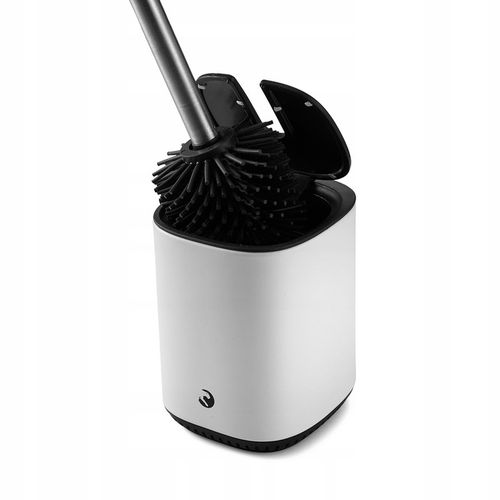 SZCZOTKA DO WC SILIKONOWA BIAŁA TOALETOWA STAL NIERDZEWNA METALOWY STOJAK na Arena.pl