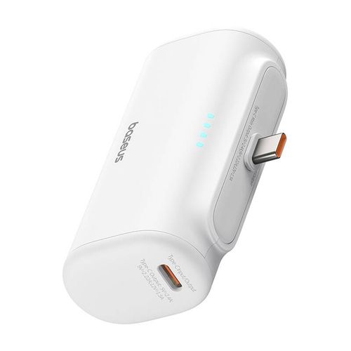 powerbank baseus compact 5000mah, 20w, usb-c (biały) na Arena.pl