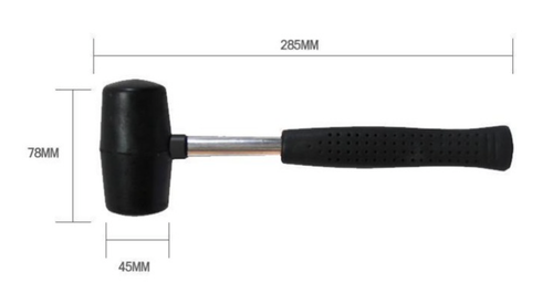 Młotek gumowy brukarski bezodrzutowy blacharski trwały solidny ABS czarny na Arena.pl