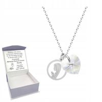 Medalik Srebrny Łańcuszek Komunia Chrzest GRAWER