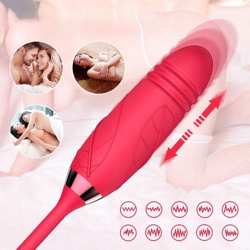 WIBRATOR POSUWISTY STYMULATOR ŁECHTACZKI MOCNE WIBRACJE RÓŻA CZERWONY na Arena.pl