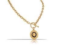 naszyjnik z malowaną na czarno monetą grecką (c22/mon/91/1au)