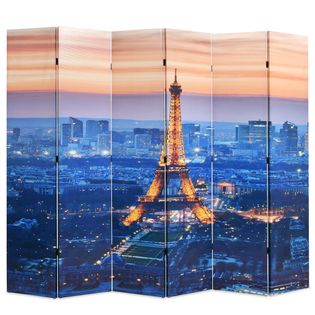 Składany parawan, 228x170 cm, motyw Paryża nocą