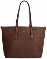 FLORA&CO PARIS TOREBKA damska SHOPPER A4 CASUAL ZAMSZ czekolada