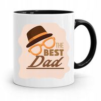 Kubek Czarny Prezent Na Dzień Ojca The Best Dad Z Nadrukiem Ze Zdjęciem