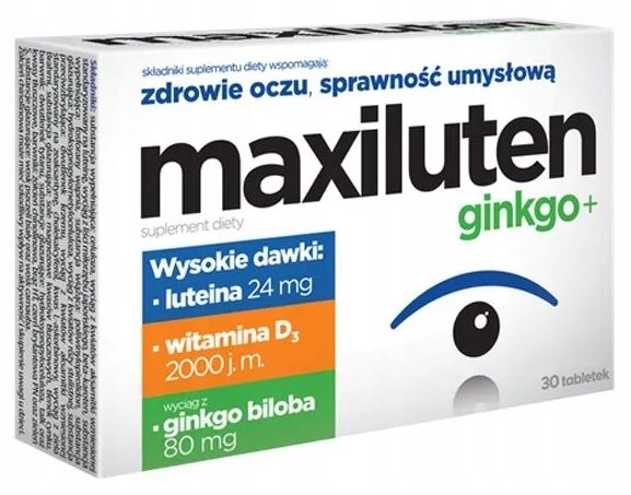 Maxiluten ginkgo+ 30 tabletek zdjęcie 1