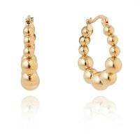 Kolczyki ze stali szlachetnej platerowane 14k złotem KST3240