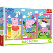 ND24_26548 Puzzle - 3x50 - Sila przyjazni / Peppa