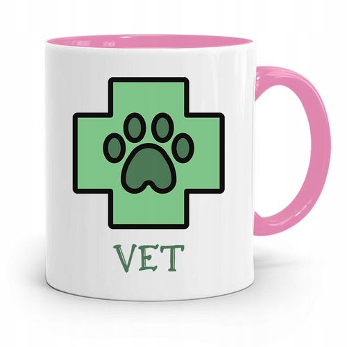 Kubek Różowy Weterynarza Veterinarian Prezent Z Nadrukiem Ze Zdjęciem na Arena.pl