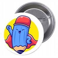 Przypinki buttony SUPER BOHATER znaczki TANIO