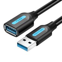 Kabel USB 3.0 Vention 2m Przedłużacz 5Gbps DO PC Czarny