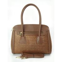 KUFEREK TRZY KOMORY ZŁOTE OKUCIA NA RAMIĘ TOREBKA VERA PELLE SKÓRA KRATKA CARMEL HIT NM33C