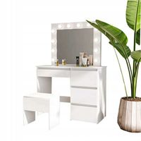 TOALETKA kosmetyczna LUSTRO OŚWIETLENIE 12 LED 94 x 140 x 43cm