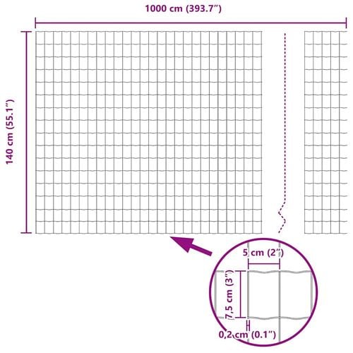 Ogrodzenie Euro Srebrny 1.4 x 10 m na Arena.pl