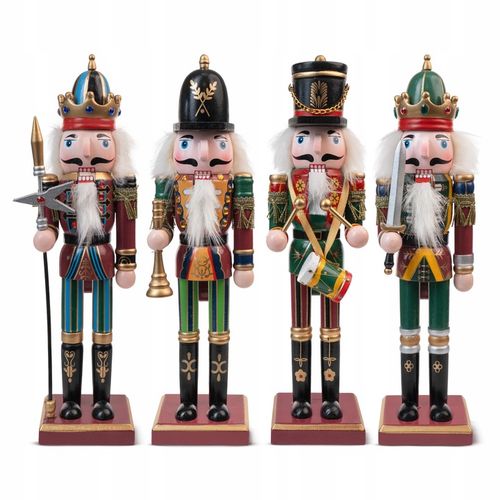 ŚWIĄTECZNE FIGURKI DZIADEK DO ORZECHÓW DUŻY DREWNIANY OZDOBA NA PODSTAWCE na Arena.pl