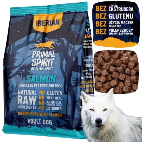 sucha karma dla psa primal spirit iberian salmon wieprzowina z łososiem 1kg na Arena.pl